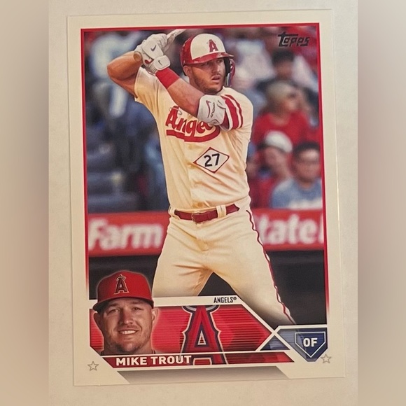 Trading card baseball 2023 Topps Series-1. # 27 Mike Trout ( OF Angels ) - Picture 1 of 7